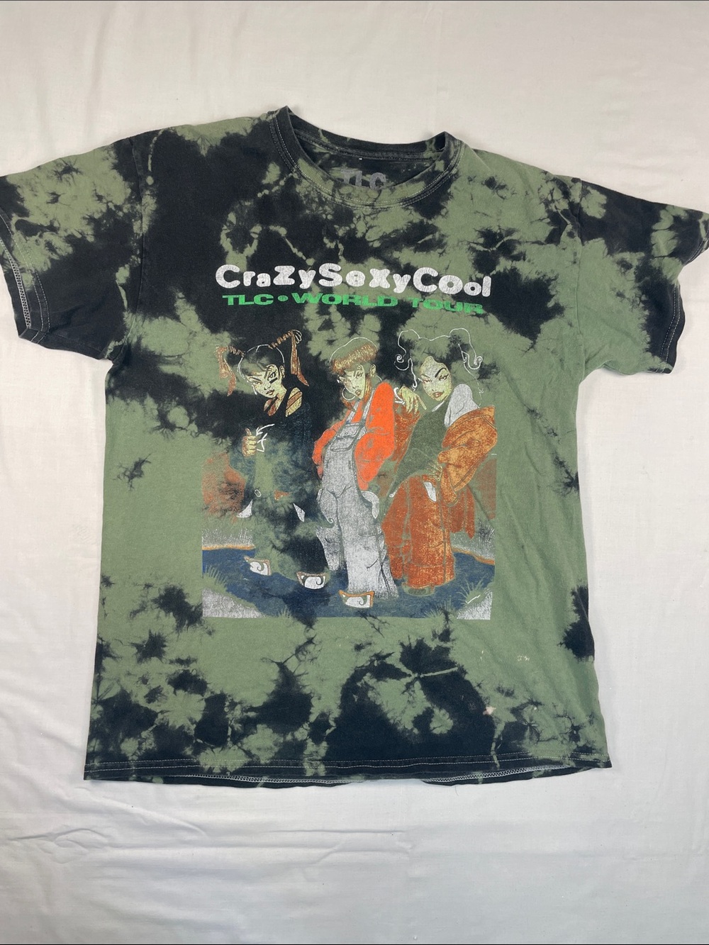 TLC World Tour-Crazy Sexy Cool tie dye OG Vintage 90sGraphic Tee M